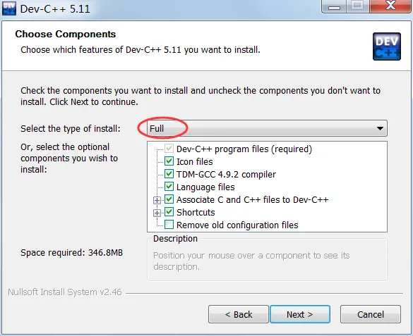 Dev C++下载安装教程-Windows零基础安装C语言编程软件完整步骤-5.11版图文详解与Hello World编译运行