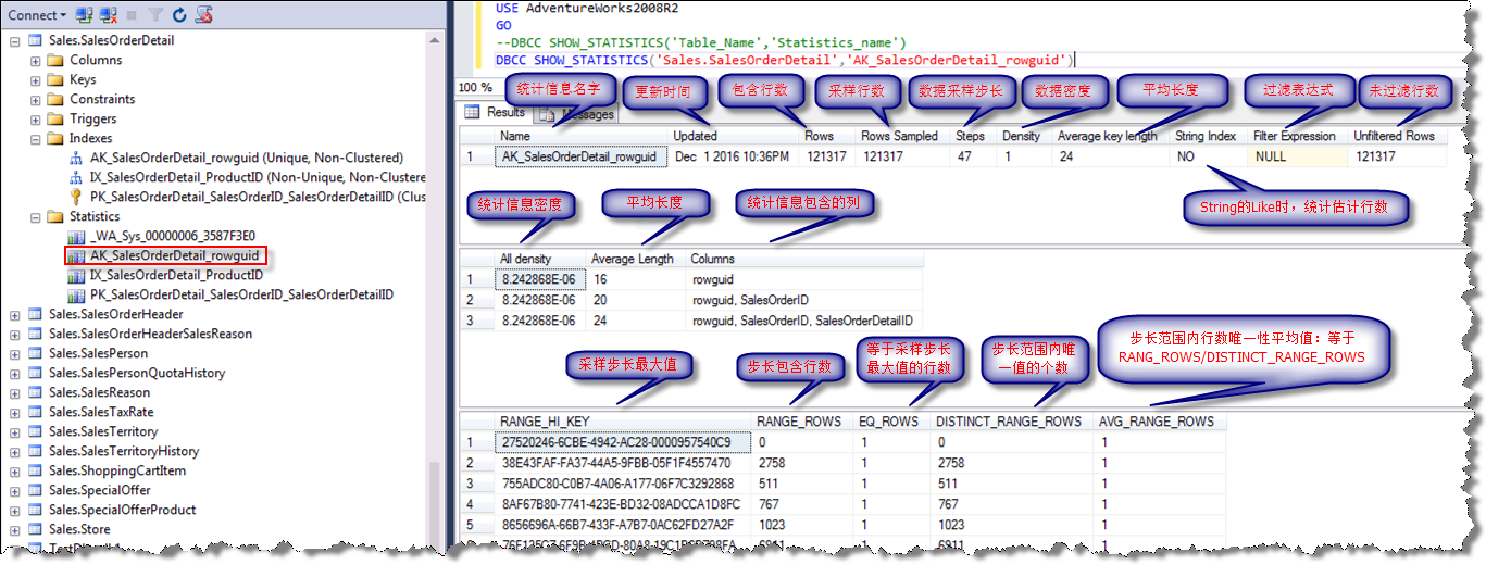 SQL Server · 特性介绍 · 统计信息