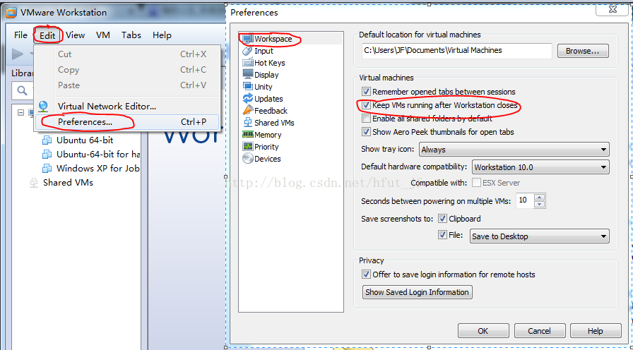 VMware虚拟机关闭后托盘运行设置