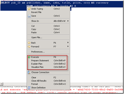 SAP HANA SQL执行计划(SAP HANA SQL explain plan)(SQL 优化分析)
