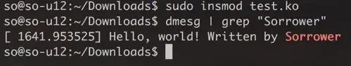 dmesg