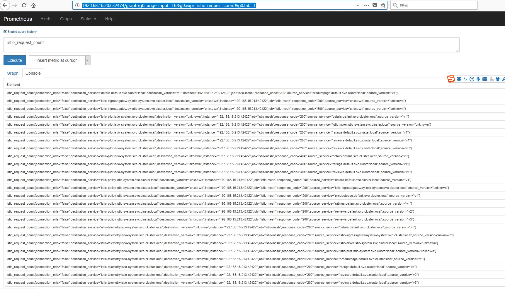 istio-0.8 指标监控，prometheus，grafana
