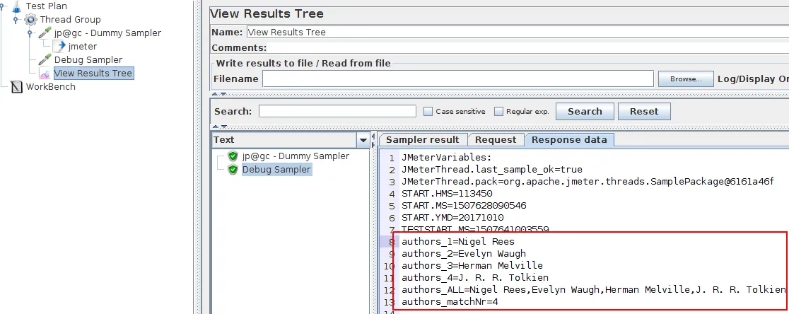 JMeter Json Extractor Arrays