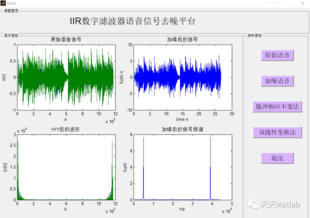 【滤波器】基于IIR滤波器实现语音去噪含Matlab源码