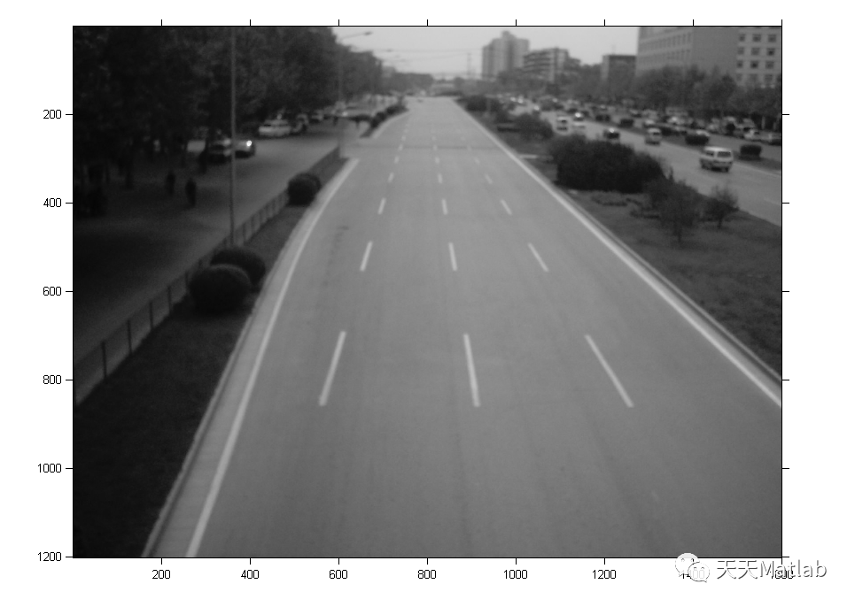 【图像检测-道路检测】基于hough变换实现道路检测直线检测附matlab代码
