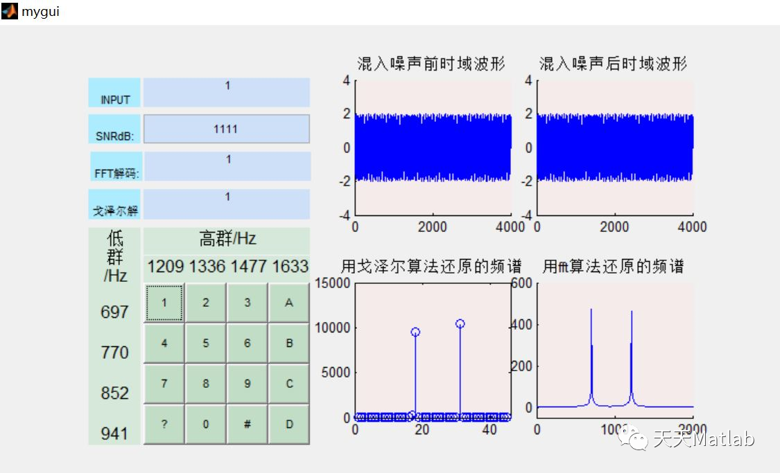 【信号处理】基于双音多频(DTMF)信号检测含Matlab源码
