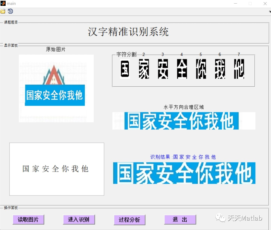 【汉字识别】基于模板匹配实现汉字精准识别附Matlab代码