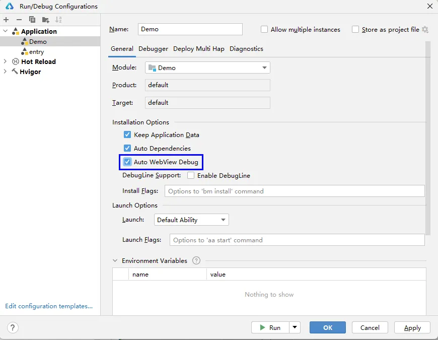 Webview debug