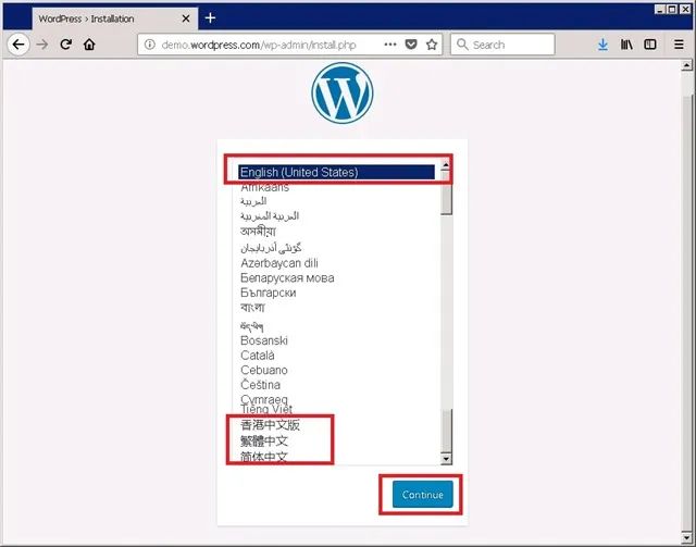 WordPress 首次初始化安装