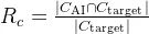 R_c = \frac{|C_{\text{AI}}\cap C_{\text{target}}|} {|C_{\text{target}}|}