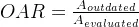 OAR = \frac{A_{outdated}} {A_{evaluated}}
