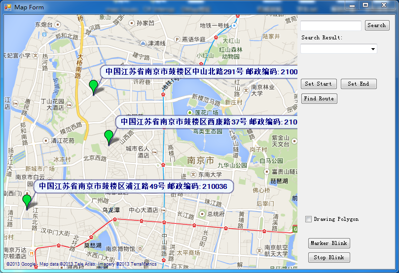 GMap.Net开发之地址解析与路径查找