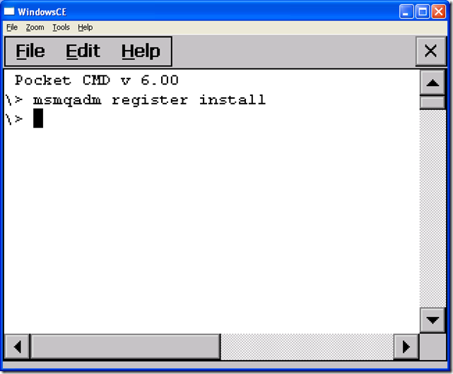 Windows Embedded CE 6 msmqadm工具的一个bug