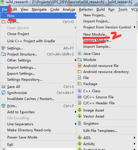 Android Studio Module 的添加与删除