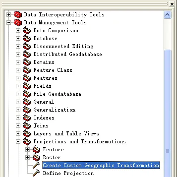 在ArcGIS <wbr><wbr>Desktop中进行三参数或七参数精确投影转换