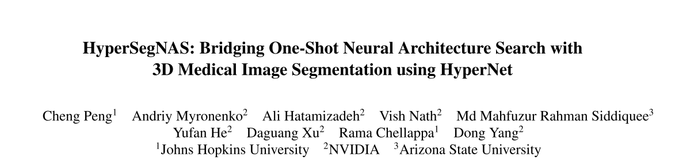 【小样本图像分割-3】HyperSegNAS: Bridging One-Shot Neural Architecture Search with 3D Medical Image Segmentation using HyperNet