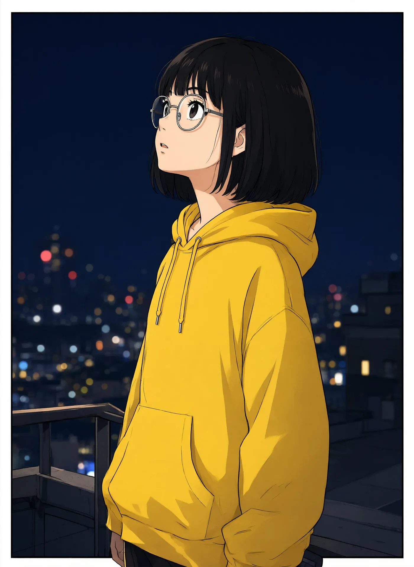 分镜一:夜天台