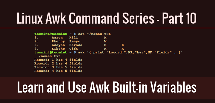 Linux|了解如何使用 awk 内置变量