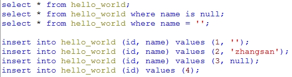 oracle中空字符就是NULL