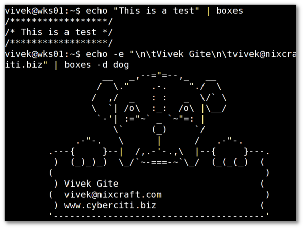 Linux/Unix 桌面趣事：文字模式下的 ASCII 艺术与注释绘画