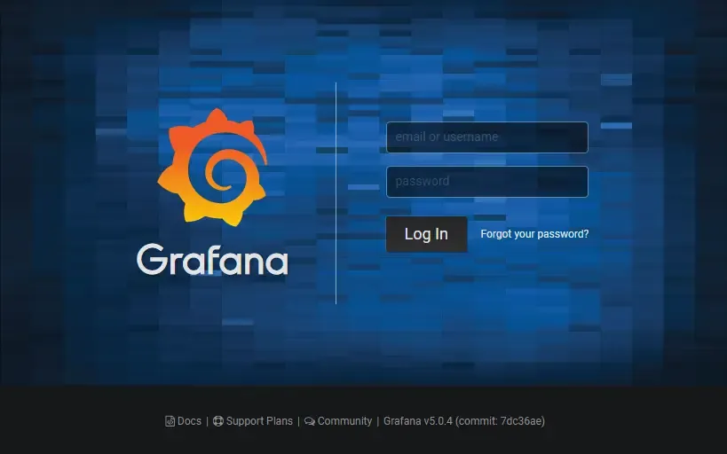 grafana登陆界面