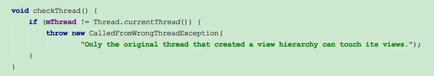 ViewRootImpl.checkThread()
