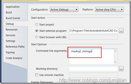 AutoCAD.net 插件中获取AutoCAD 启动命令行的参数