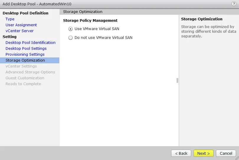 Horizon View 7 - 8 Storage Optimization