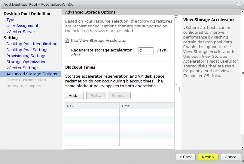 Horizon View 7 - 10 Advanced Storage Options