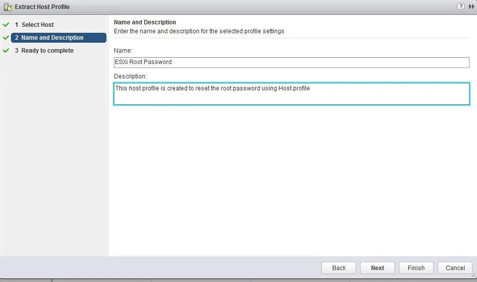 reset ESXi root Password using Host Profile