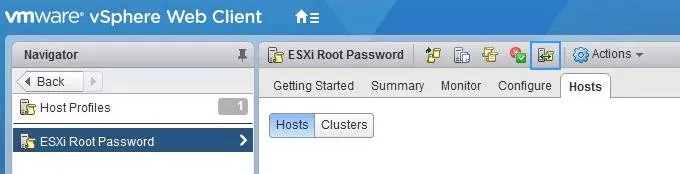 reset ESXi root Password using Host Profile