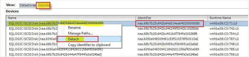 Remove LUNs from ESXi host -4