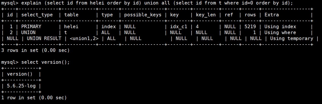 5分钟了解MySQL5.7union all用法的黑科技