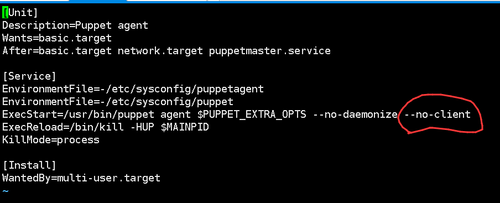 puppet客户端取消主动更新