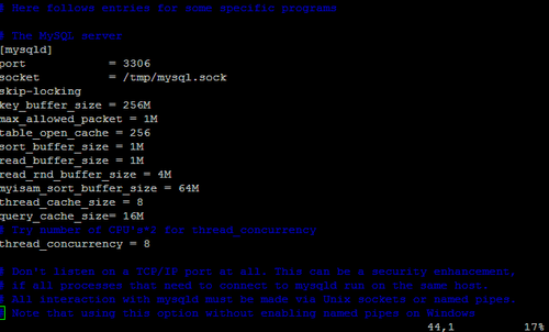 mysql配置文件调优
