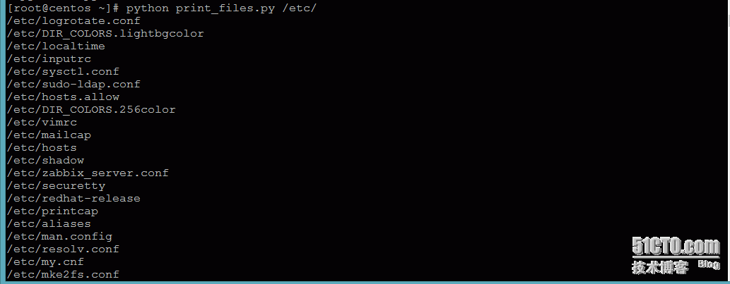 Python:打印某个路径下的所有文件