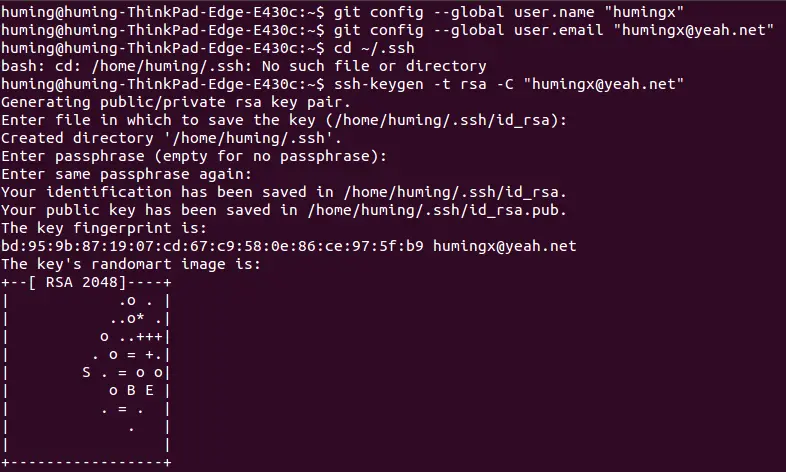 git-ssh 配置和使用