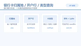 银行卡归属地/开户行/卡类型查询 API 接入实战