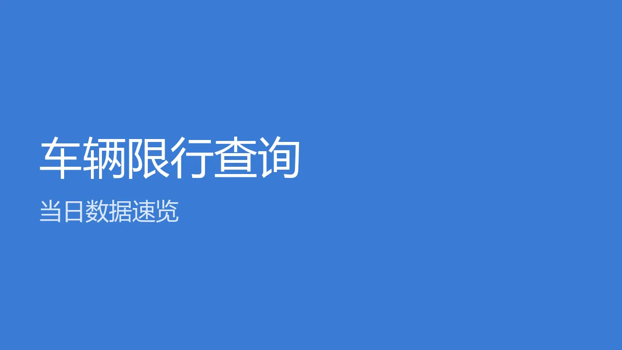 车辆限行查询总览图