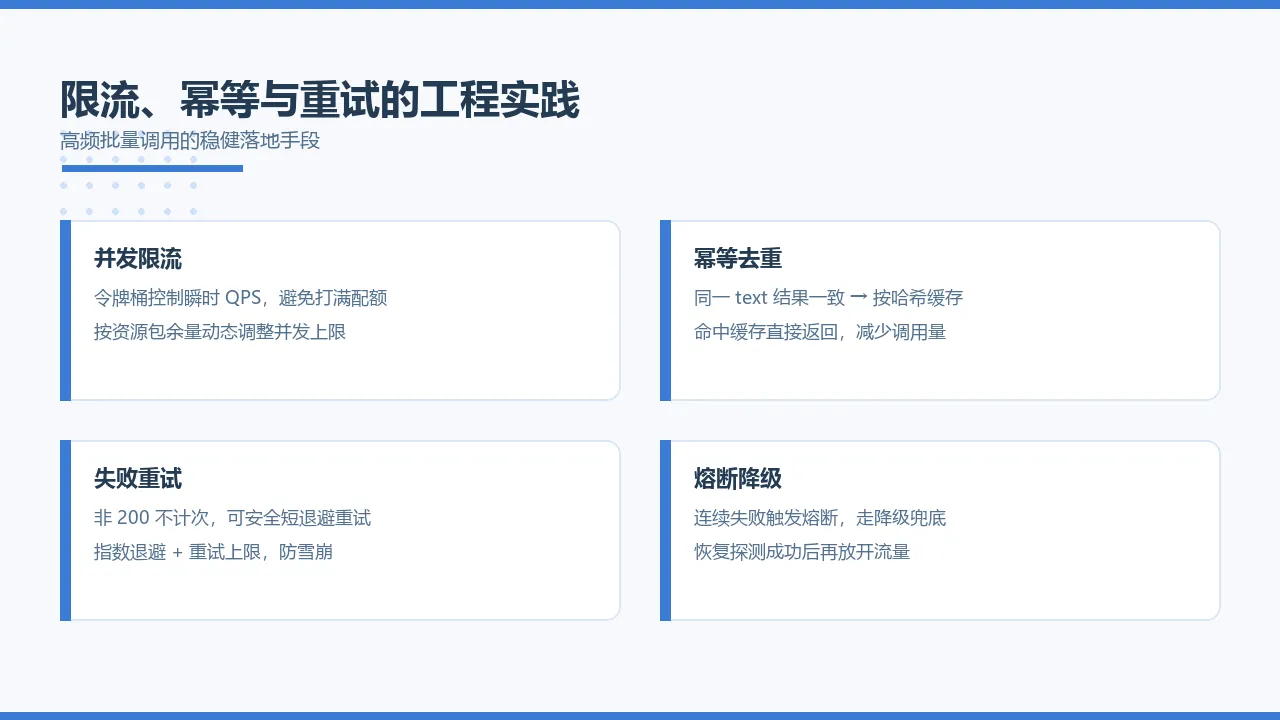 限流、幂等与重试的工程实践