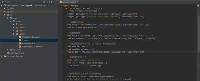 Spark MLlib聚类KMeans