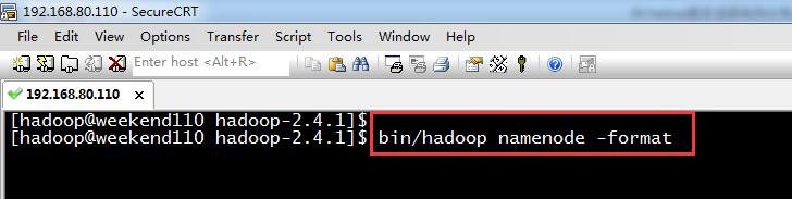 3 weekend110的配置hadoop（格式化） + 一些问题解决 + 未免密码配置