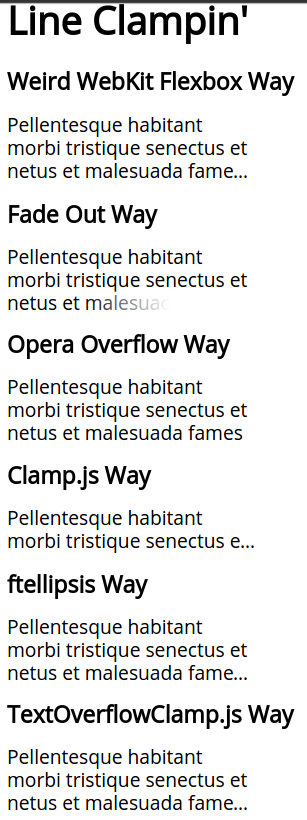 HTML元素文本溢出显示省略号(...)