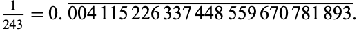  1/(243)=0.004115226337448559670781893^_. 