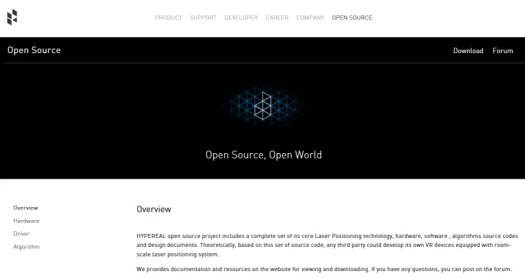 VR开年大事件！HYPEREAL开源激光定位技术