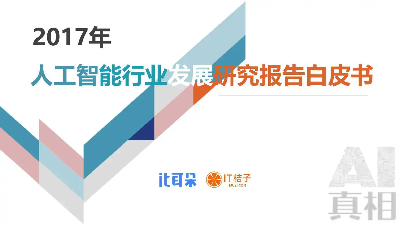 《2017年人工智能行业发展研究报告白皮书》发布 以数洞见行业未来