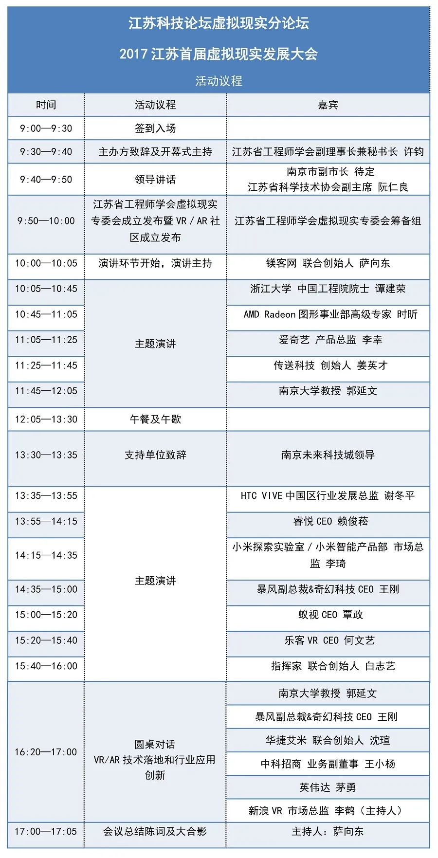 2017首届江苏虚拟现实发展大会倒计时，一大波大咖带着干货即将“来袭”