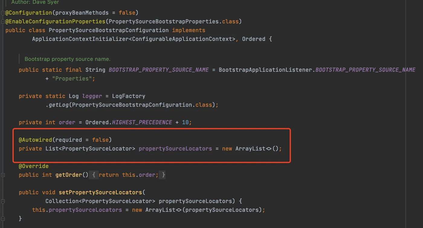 PropertySourceBootstrapConfiguration