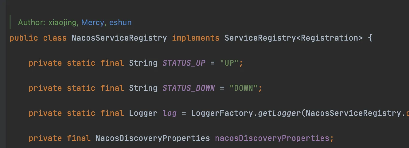 NacosServiceRegistry