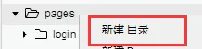 在pages目录右键 - 新建一个页目录